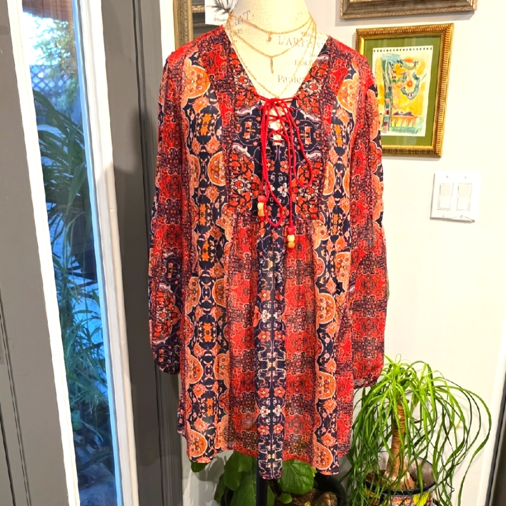 V Christina Multicolor Patterned Tunic